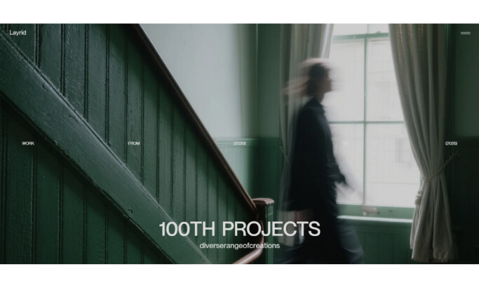 Layrid - 100th Projects website design by Tomoya Okada