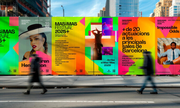 Mas i Mas Festival 2025 print design by Álvaro Studio
