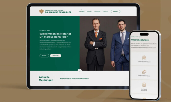 Notar Dr. Benn-Ibler website design by CASC