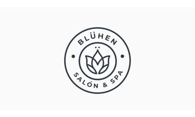 Bluhen Salon & Spa logo design by Mushy Media