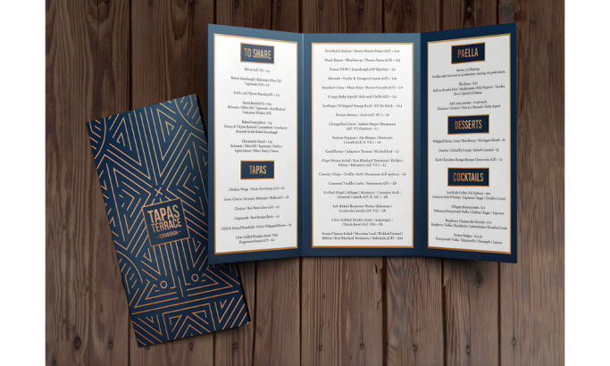 Tapas Terrace print design by Mike Begley Design