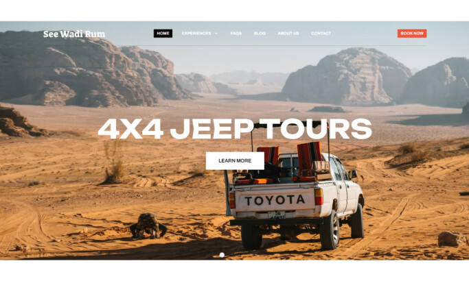 See Wadi Rum website design by Sam King