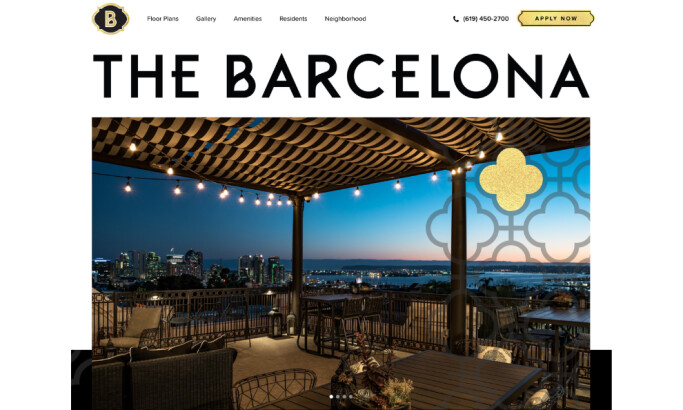 The Barcelona website design by Storm Brain