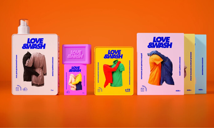 Love&wash packaging design by Alexander Cherkasov.