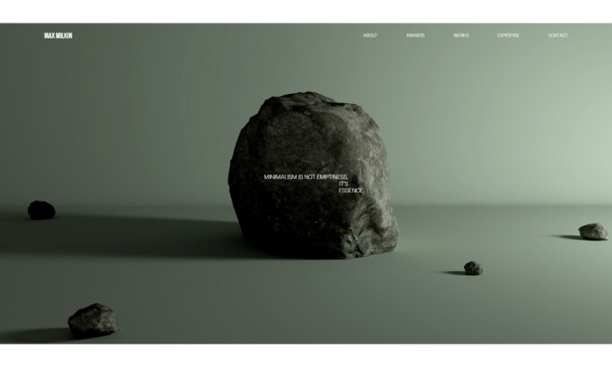 Max Milkin website design by Olha Lazarieva