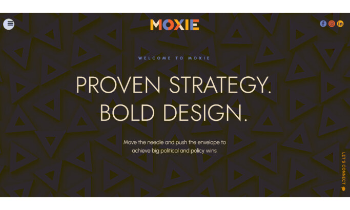 MOXIE Media website design by Storm Brain