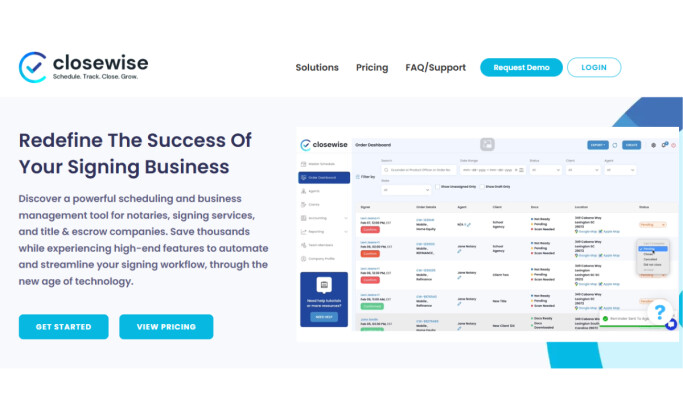 Closewise website design by Storm Brain.