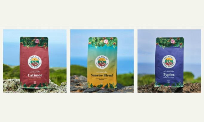 Ainanani Kona Coffee packaging design by Inkroast.