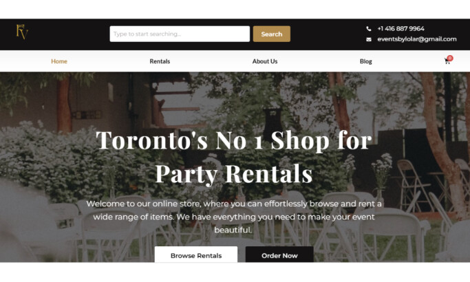 Eventsbylolar Rentals website design by Made with Lux.