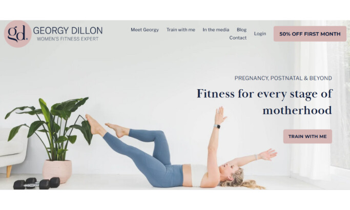 Georgy Dillon PT website design by Kohlab Creative.