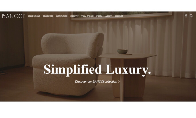 BANCCI website design by Neo Web Agency.