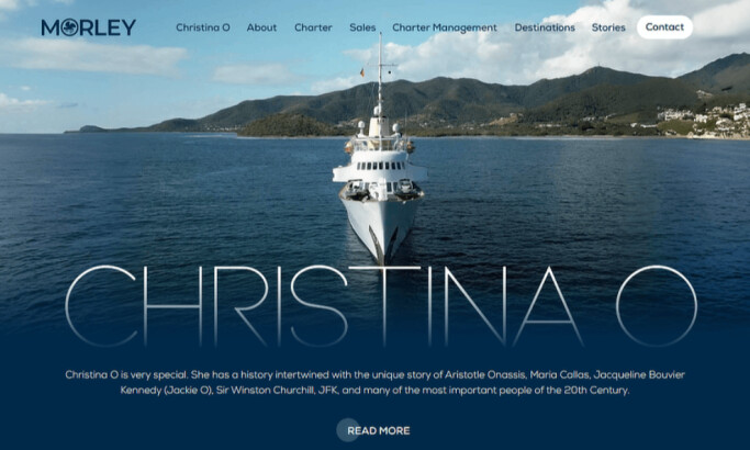 Morley Yachts website design by Positive Design.