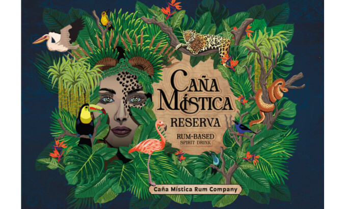Caña Mística Rum Label Print Design by Tessa Spijker