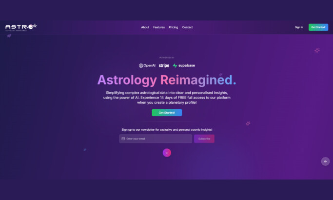 Astrostar247 Website Design by Frostbolt Digital Media