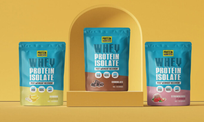 Protein Supplies Australia packaging design by Gaze Creative.