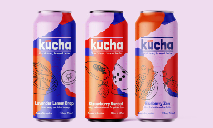 Kucha packaging design by Black Cherry Design Studio.