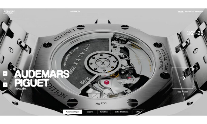 LaCrapule Studio Website Design by Amine Zegmou