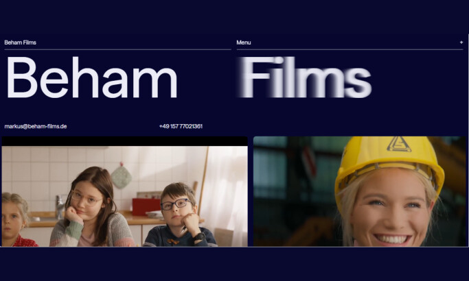 Beham Films — Films that Move website design by Sebastian Hemetsberger.