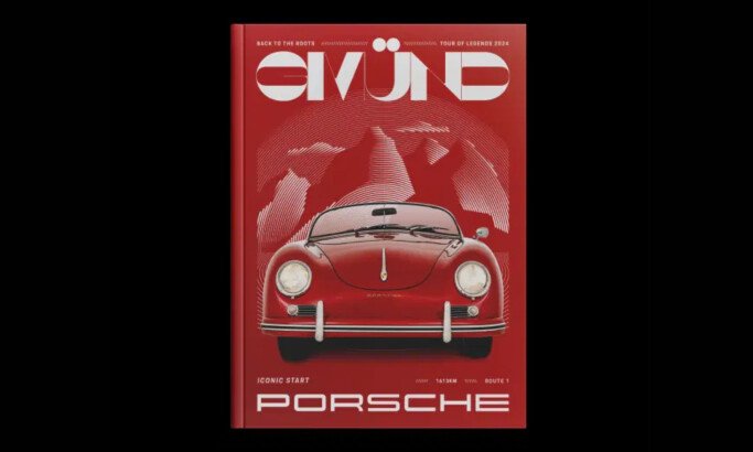 Porsche Tour of Legends Print Design by Miles Sale