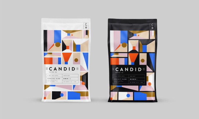candid coffee co. packaging design
