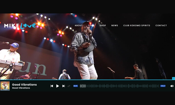 Mike Love - Beach Boys website design by 15 North.