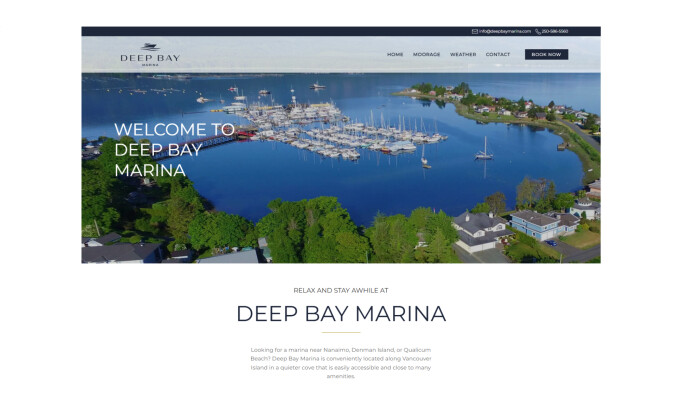 Deep Bay Marina Website Design by Websites Made With Love