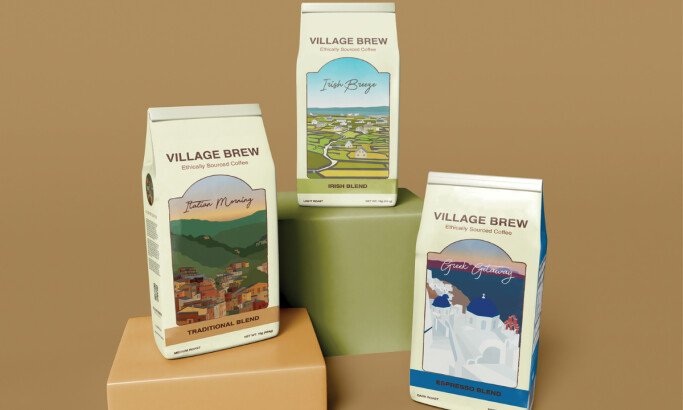 village brew packaging design