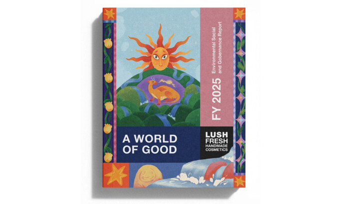 LUSH - ESG Report print design by Ángela Rodríguez.