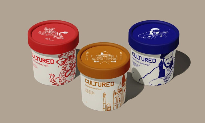 Cultured Yogurt Packaging Design by Howl Creative
