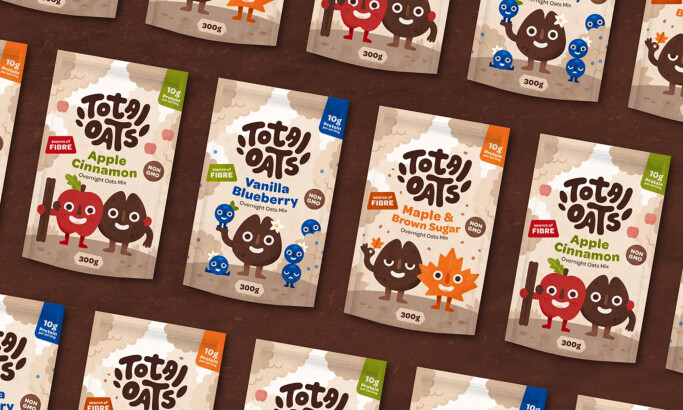 Total Oats packaging design by Andy Currie Design.