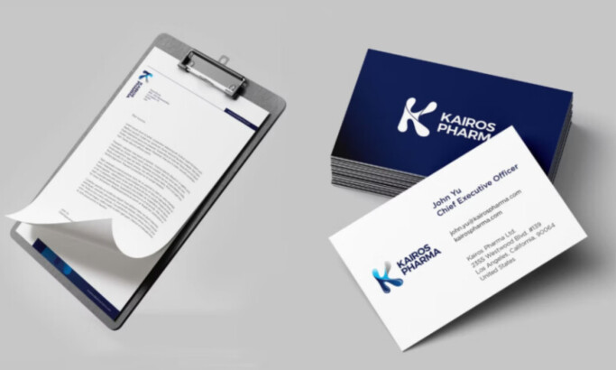 Kairos Pharma print design by Brainmetal Design.