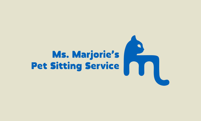 Ms. Marjorie's Pet Sitting Service Logo Design by Janet Mo Design