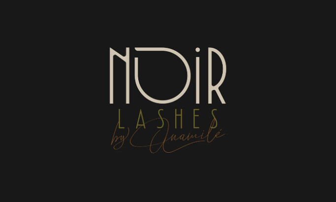 NOIR Lashes logo design by Daniel Duva Design LLC.