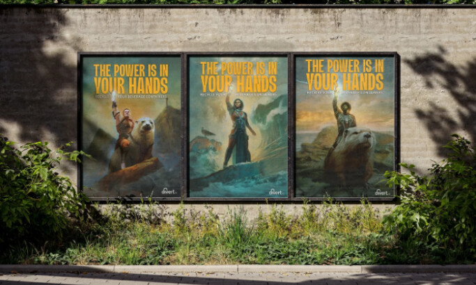 Divert Nova Scotia Recycling Campaign print design by Jeff Simpson Creative.