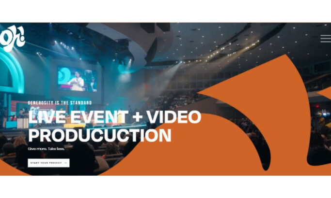 Oh! Productions website design by Ravel Brands.