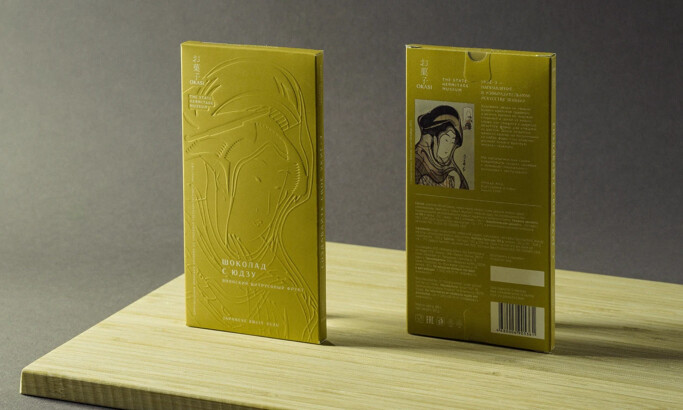 Ukiyo-e Chocolate packaging design by SEV/Studio.