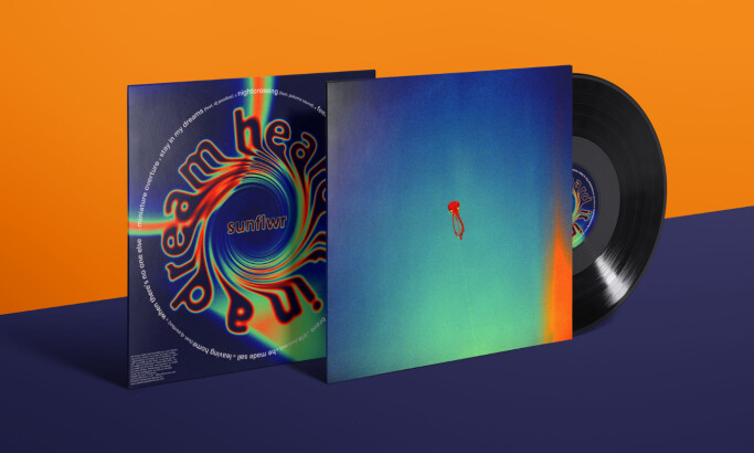 sunflwr - heard it in a dream print design by Jaye Thompson.