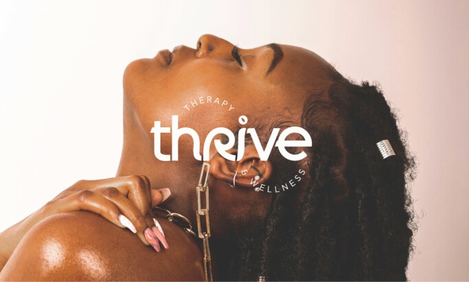 Thrive Therapy & Wellness logo design by MYCO Studio.