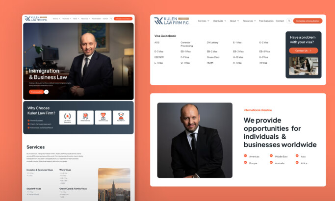 Kulen Law Firm website design by The Graphic Stuido LLC.