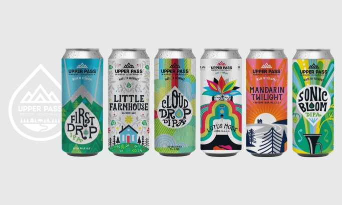 Upper Pass Beer Company Packaging Design