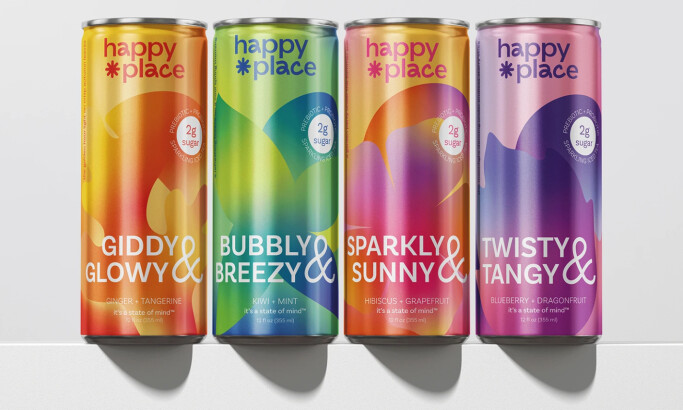 Happy Place Functional Beverage Packaging Design