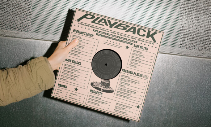 Playback print design design by Danielle Silver Design.