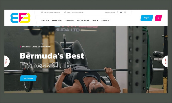 Beyond Fit Bermuda Website Design by PC Creative