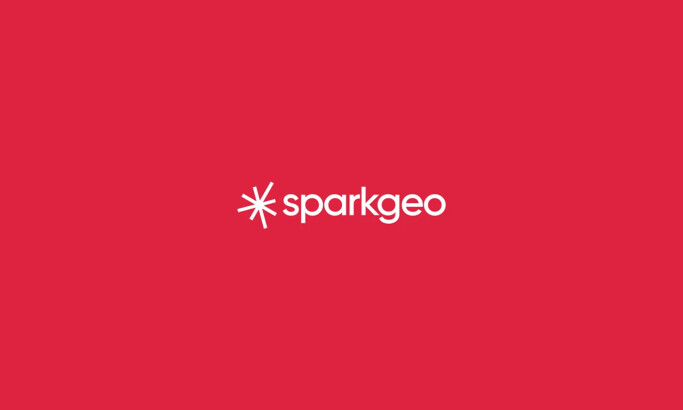 Sparkgeo logo design by 44 Below.