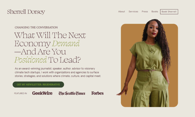 Sherrell Dorsey Website Design