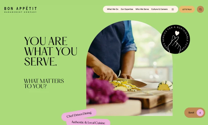 Bon Appétit Management Company Website Design by eDesign Interactive