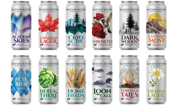 Batson River Brewing Packaging Design