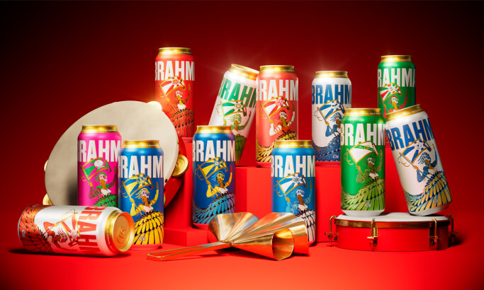 Brahma Carnaval 2025 packaging design by Meia Volta.