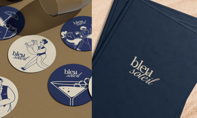 Bleu Soleil Print Design by Invisual Studio