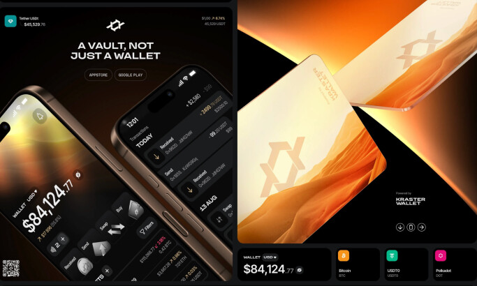 Kraster Wallet® app design by Flatonica